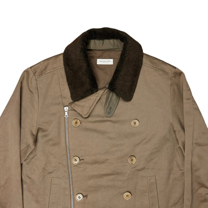 Dries Van Noten Faux Fur Collar Work Jacket