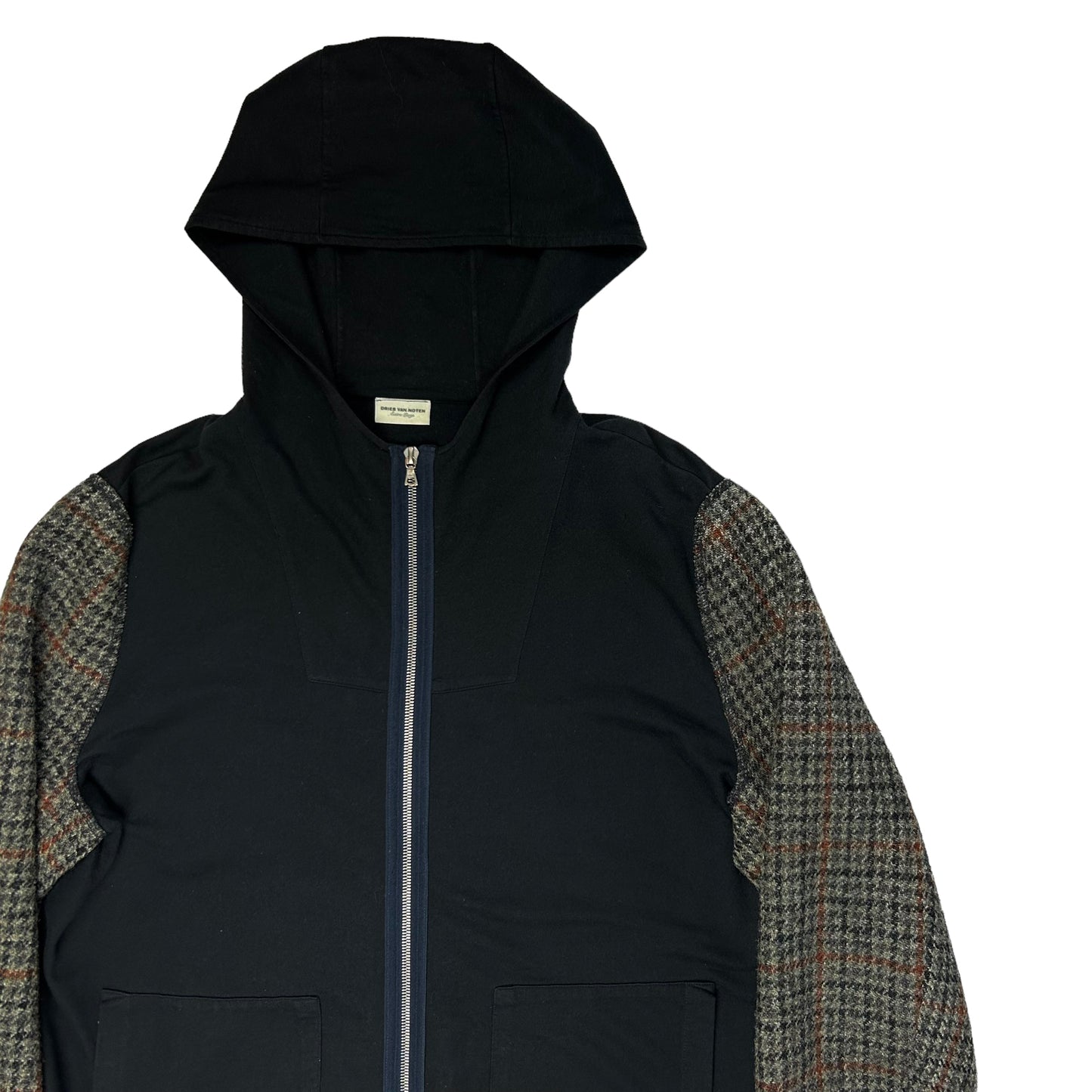 Dries Van Noten Hybrid Checkered Zip Hoodie