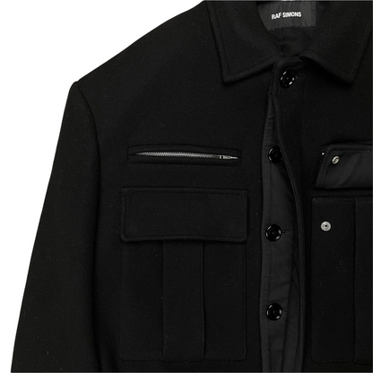 Raf Simons Cropped Military Wool Jacket - AW19