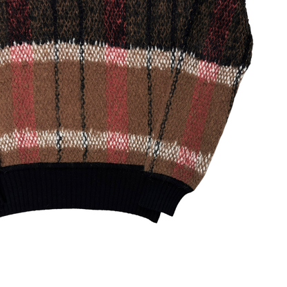 Dries Van Noten Tartan Alpaca Blend V-Neck Sweater - AW17