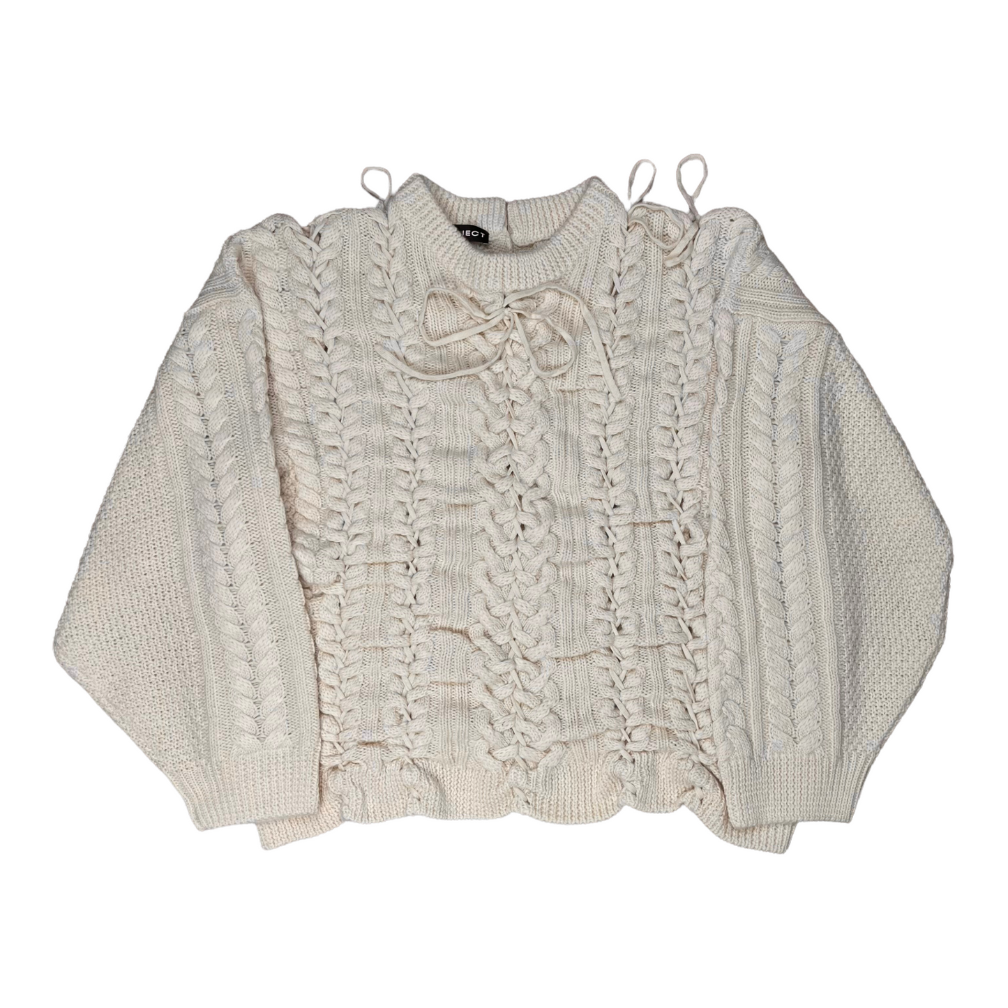 Y/Project Lace Up Cable Knit Sweater - SS20