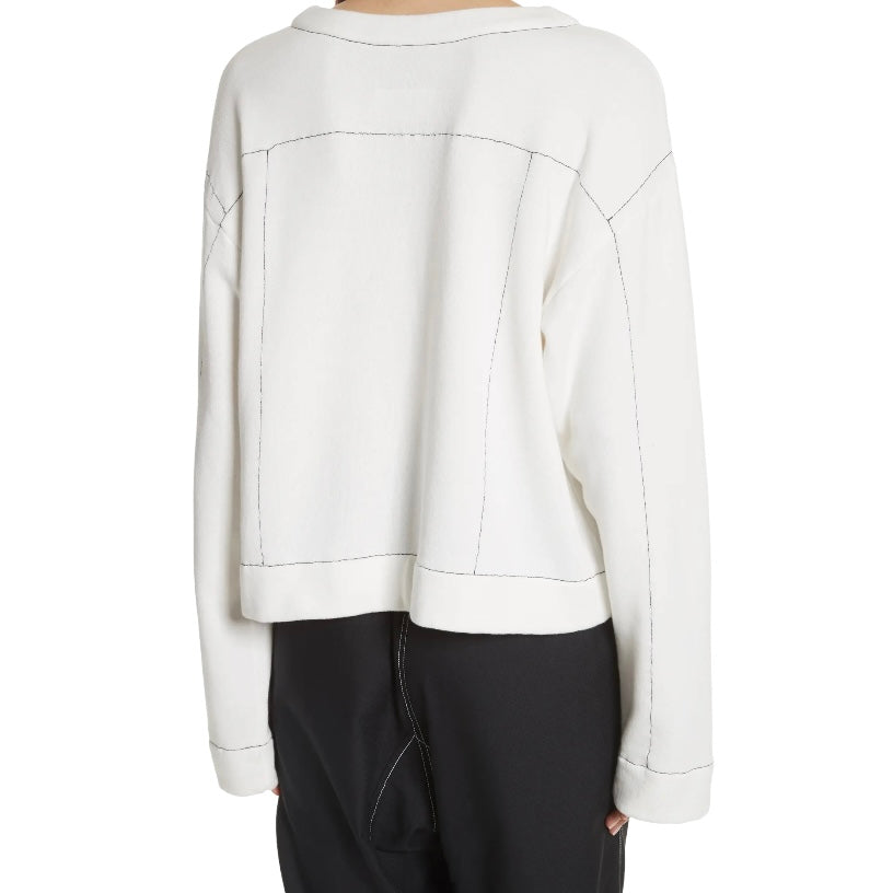 Maison Margiela MM6 Cropped Exposed Stitch Sweater - SS18