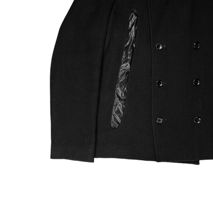 Raf Simons Nylon Detail Peacoat - AW07