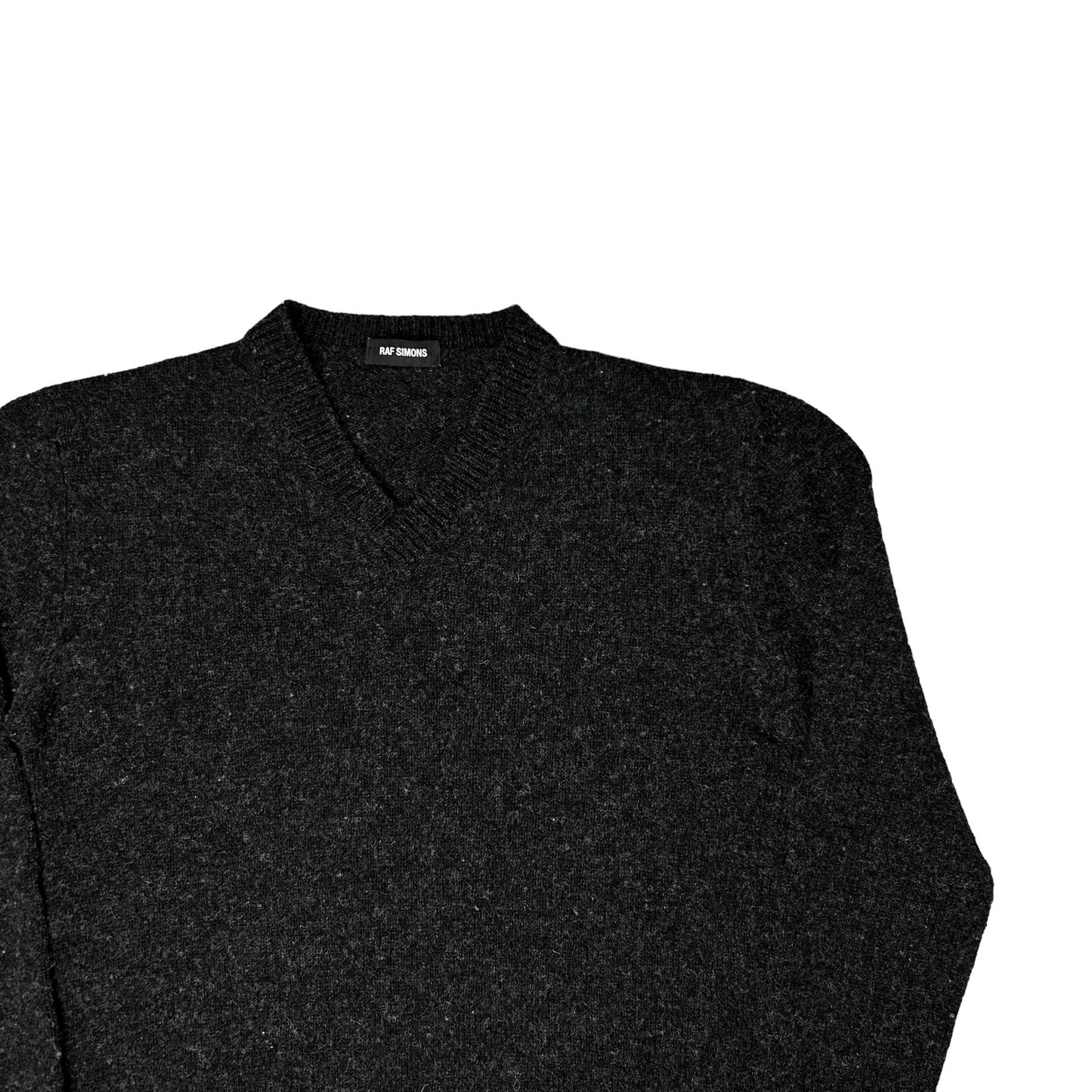 Raf Simons RS Logo Lambswool V-Neck Sweater