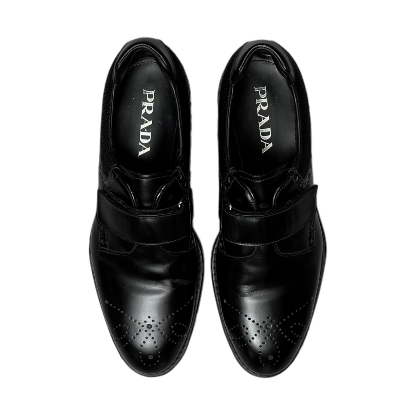 Prada Velcro Strap Brogue Derbies - SS18