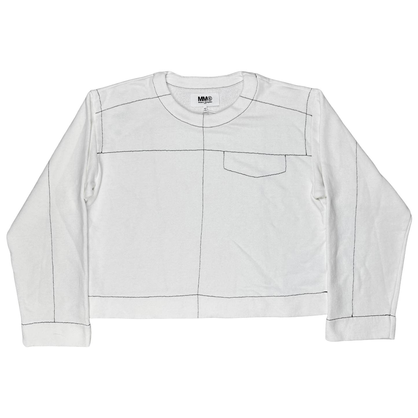 Maison Margiela MM6 Cropped Exposed Stitch Sweater - SS18