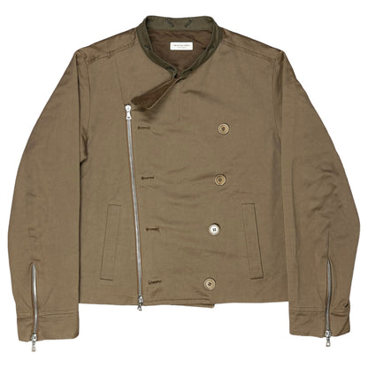 Dries Van Noten Faux Fur Collar Work Jacket