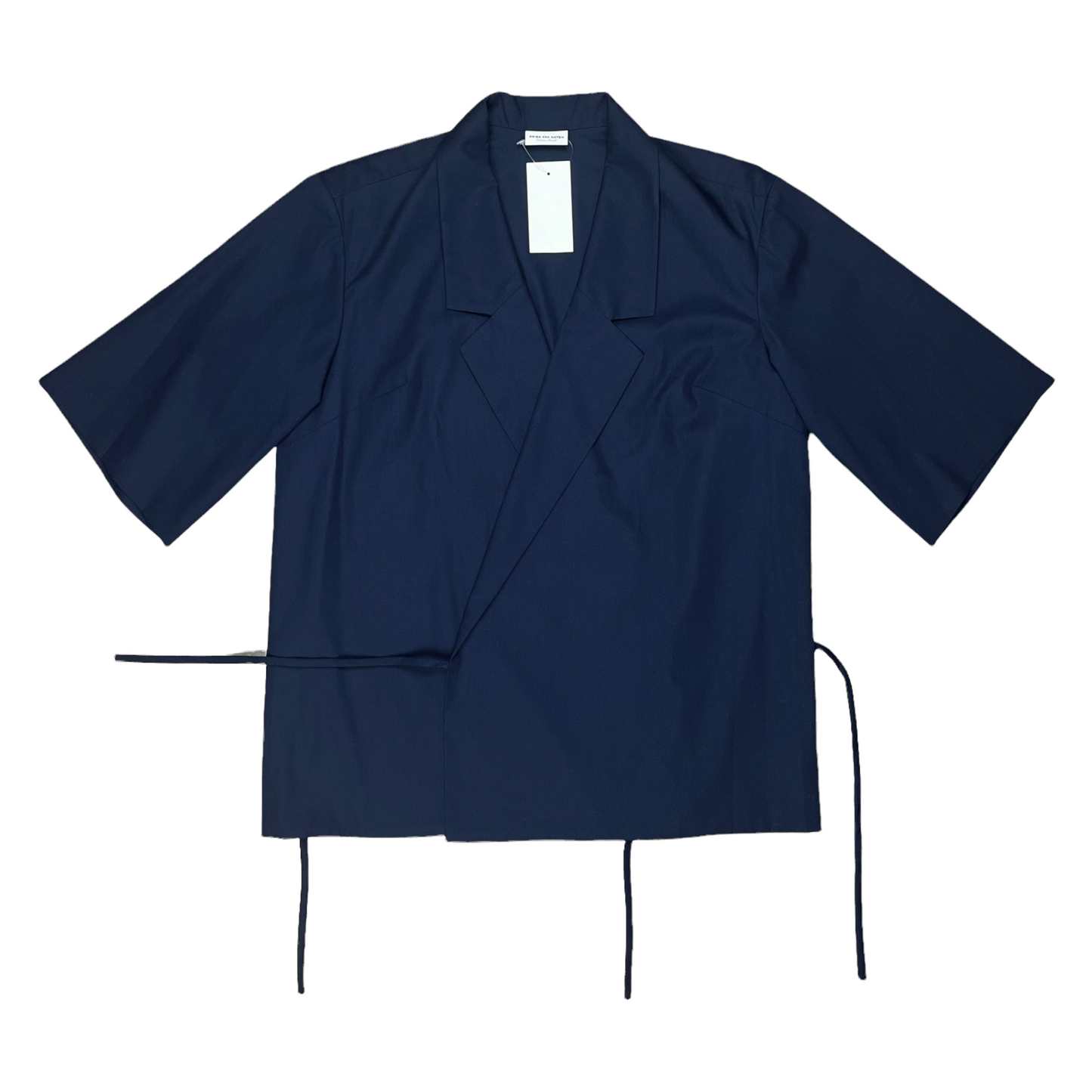 Dries Van Noten Calta Wrap Shirt Blue - SS17