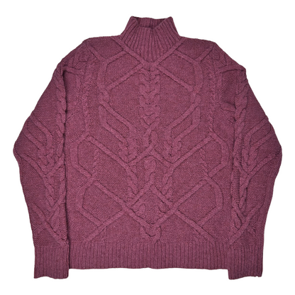 Dries Van Noten Cable Knit Mock Neck Sweater - AW21