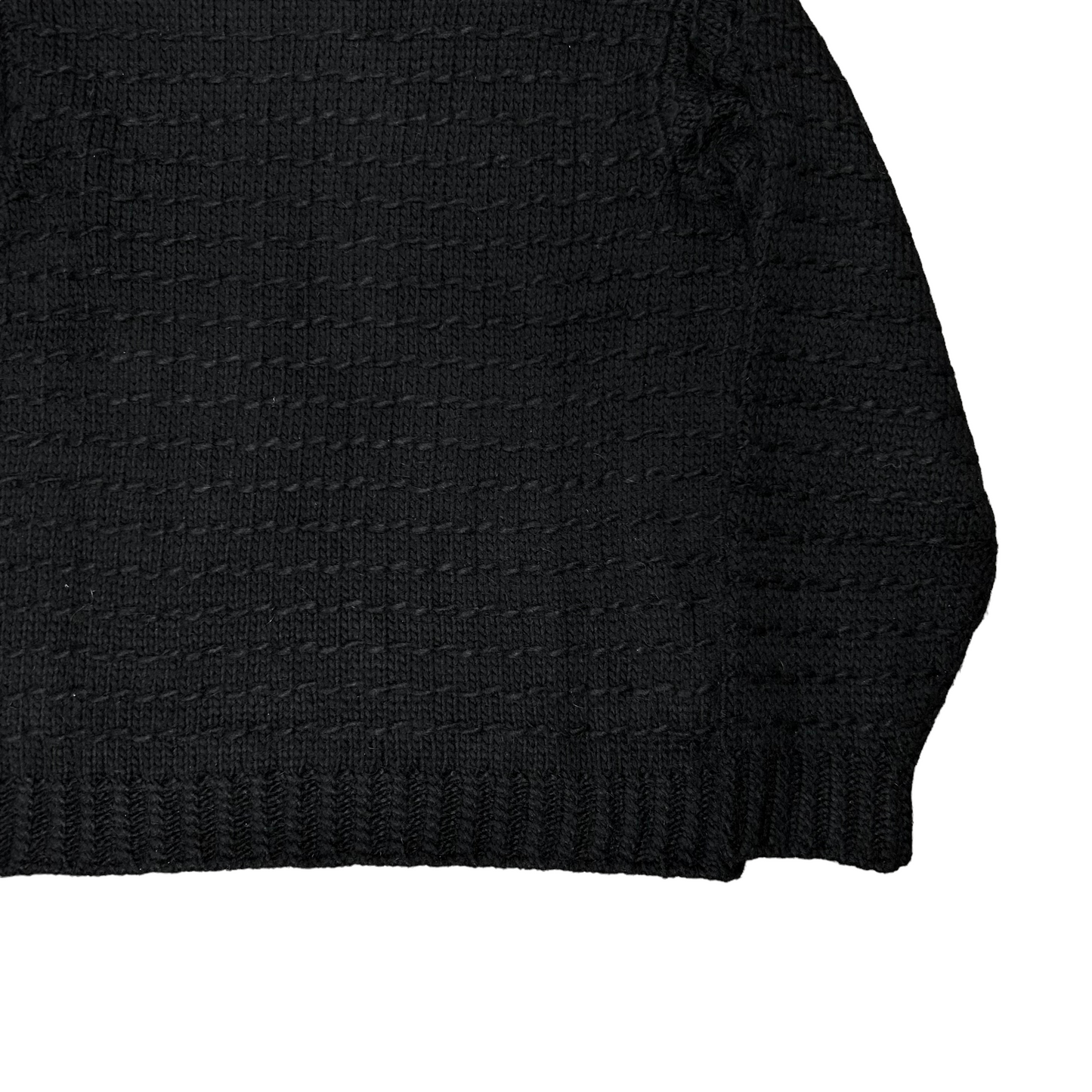 RAF by Raf Simons Embroidered Stripe Knit Sweater - AW05
