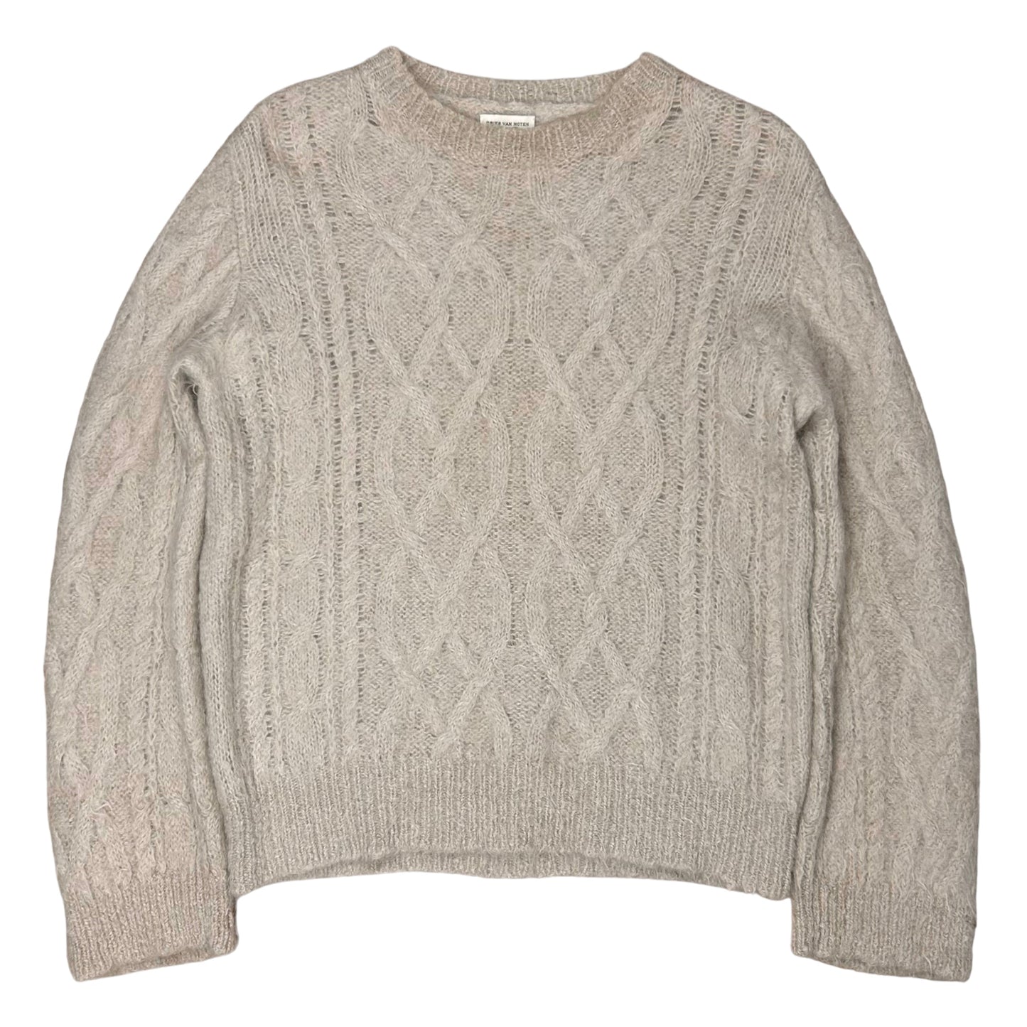 Dries Van Noten Cropped Alpaca Blend Cable Knit Sweater - AW17
