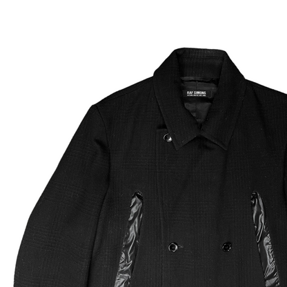 Raf Simons Nylon Detail Peacoat - AW07