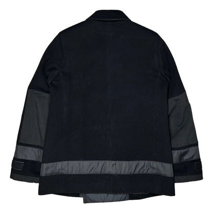 Prada Nylon Detail Caban Wool Coat - AW08