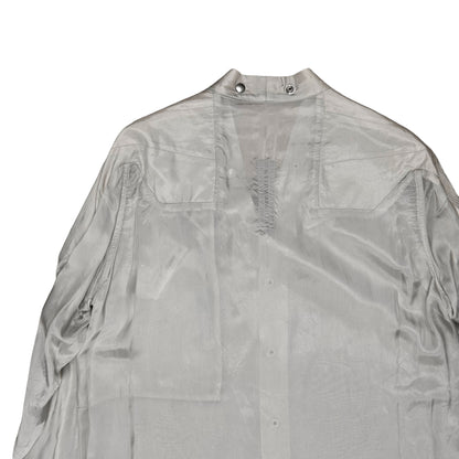 Rick Owens Cupro Larry Shirt Oyster - SS21