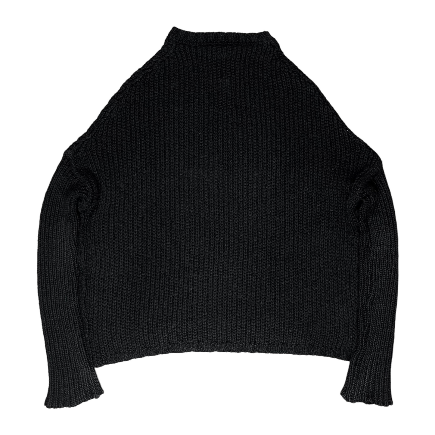 Rick Owens Cropped Mock Neck Knit Sweater - AW13