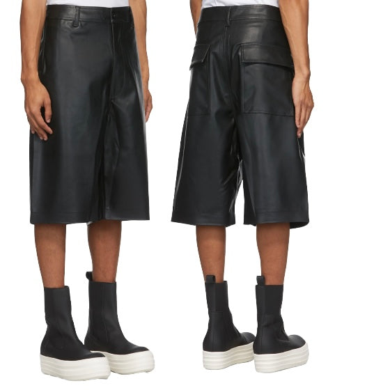 Rick Owens DRKSHDW Jet Vegan Leather Shorts - AW20