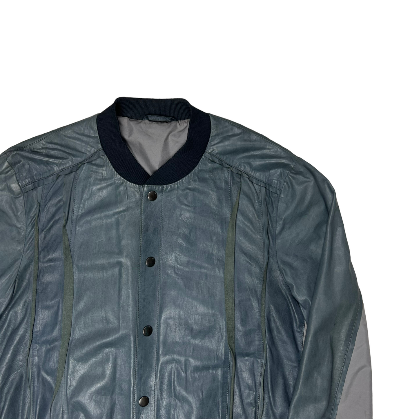 Maison Martin Margiela Pleated Leather Bomber Jacket - SS14