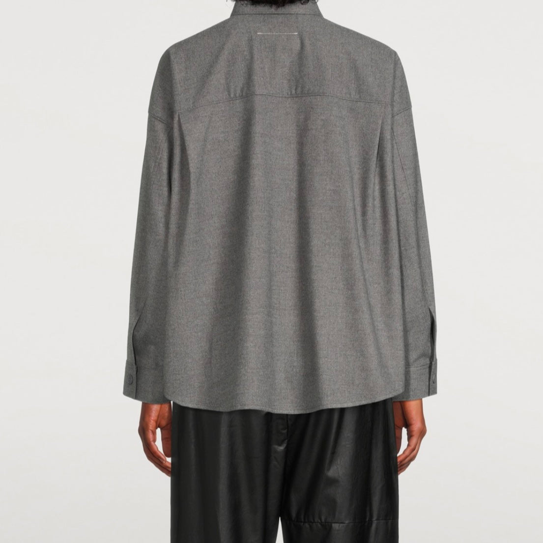 Maison Margiela MM6 Cropped Flannel Pocket Shirt - AW22