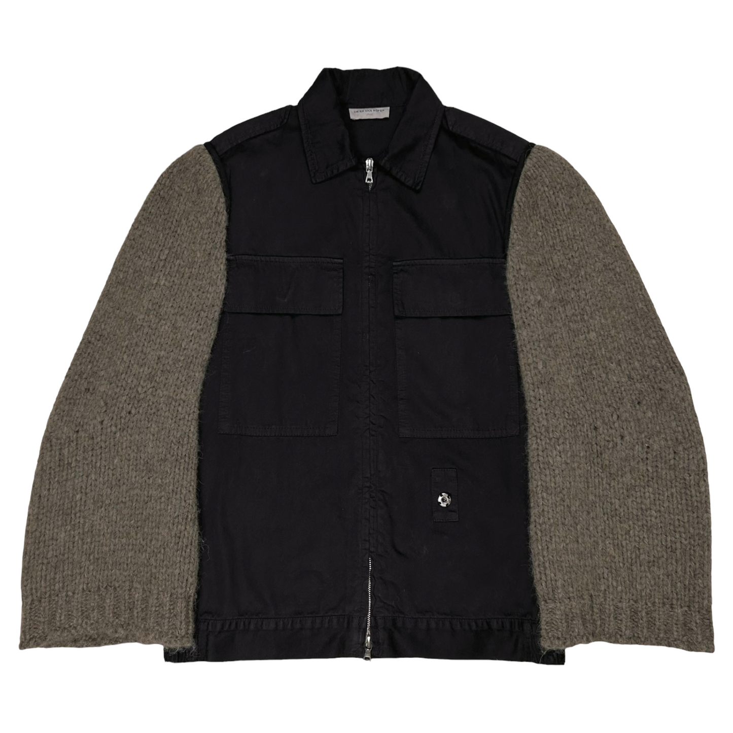 Dries Van Noten Hybrid Wool Sleeve Jacket