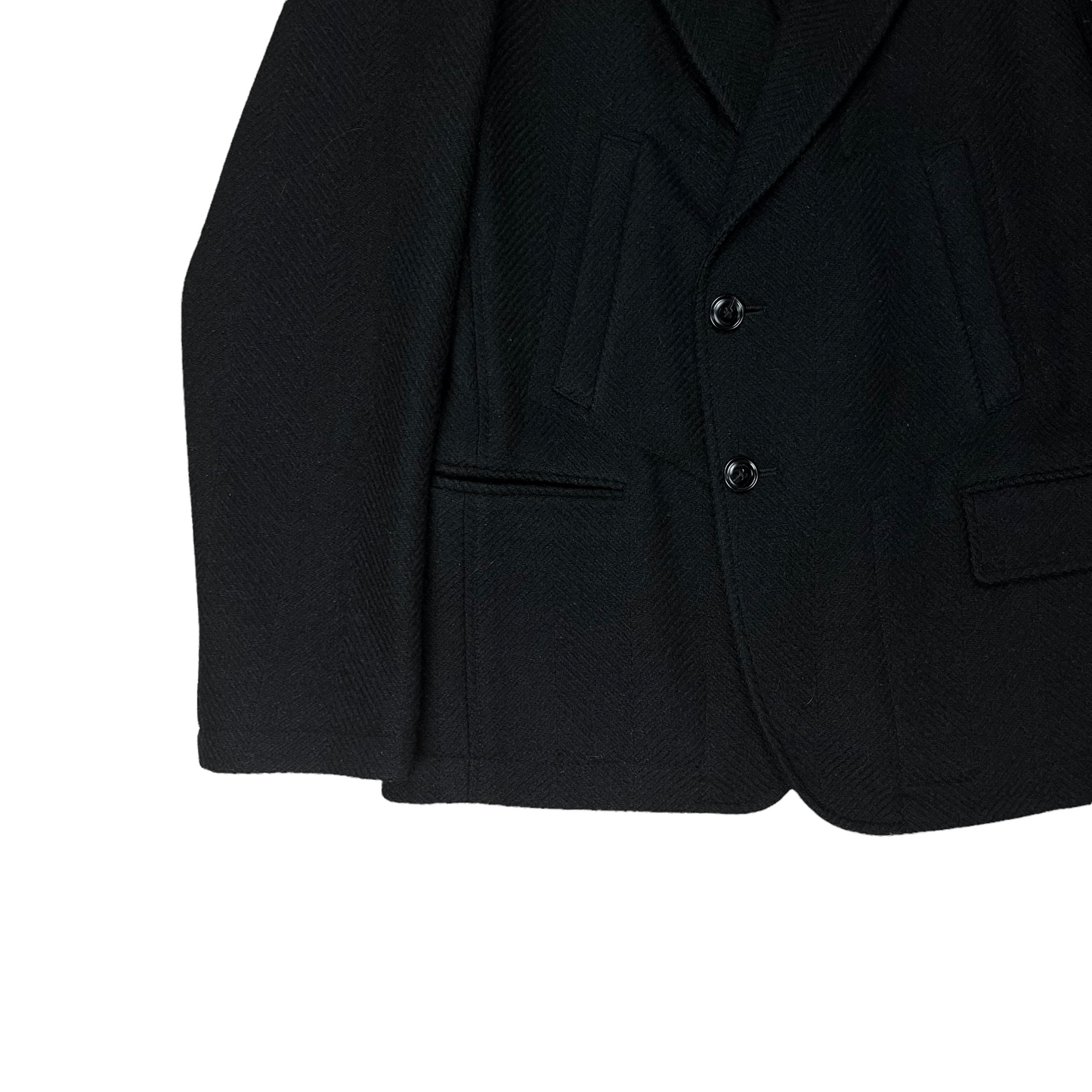 Dries Van Noten Asymmetrical Multi Pocket Wool Blazer