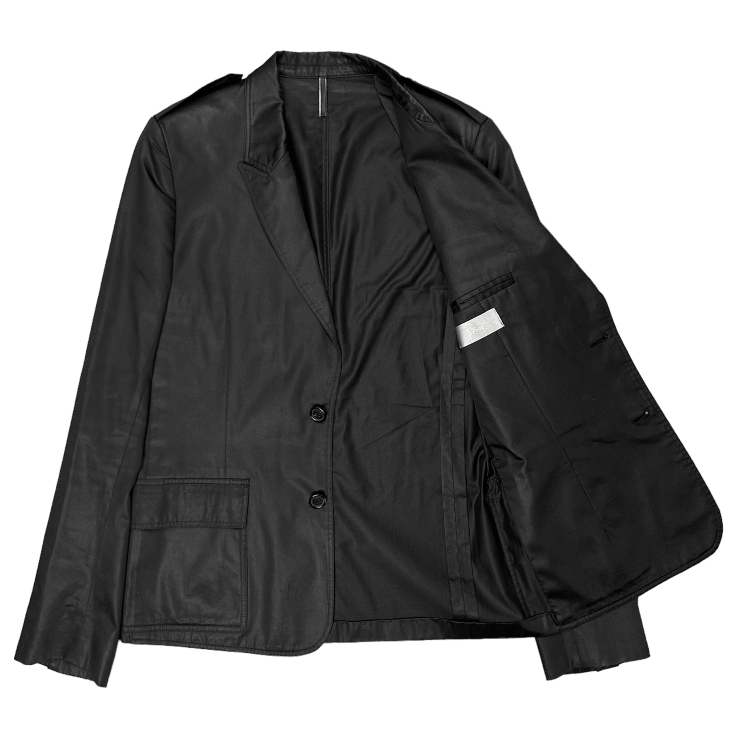 Dior Homme Cropped Waxed Blazer - AW08