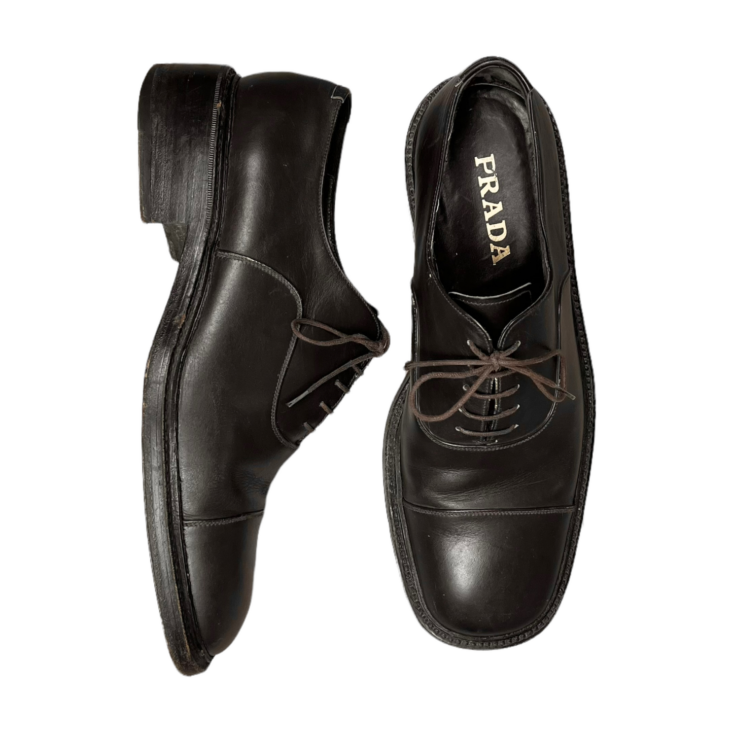 Prada Square Toe Derbies