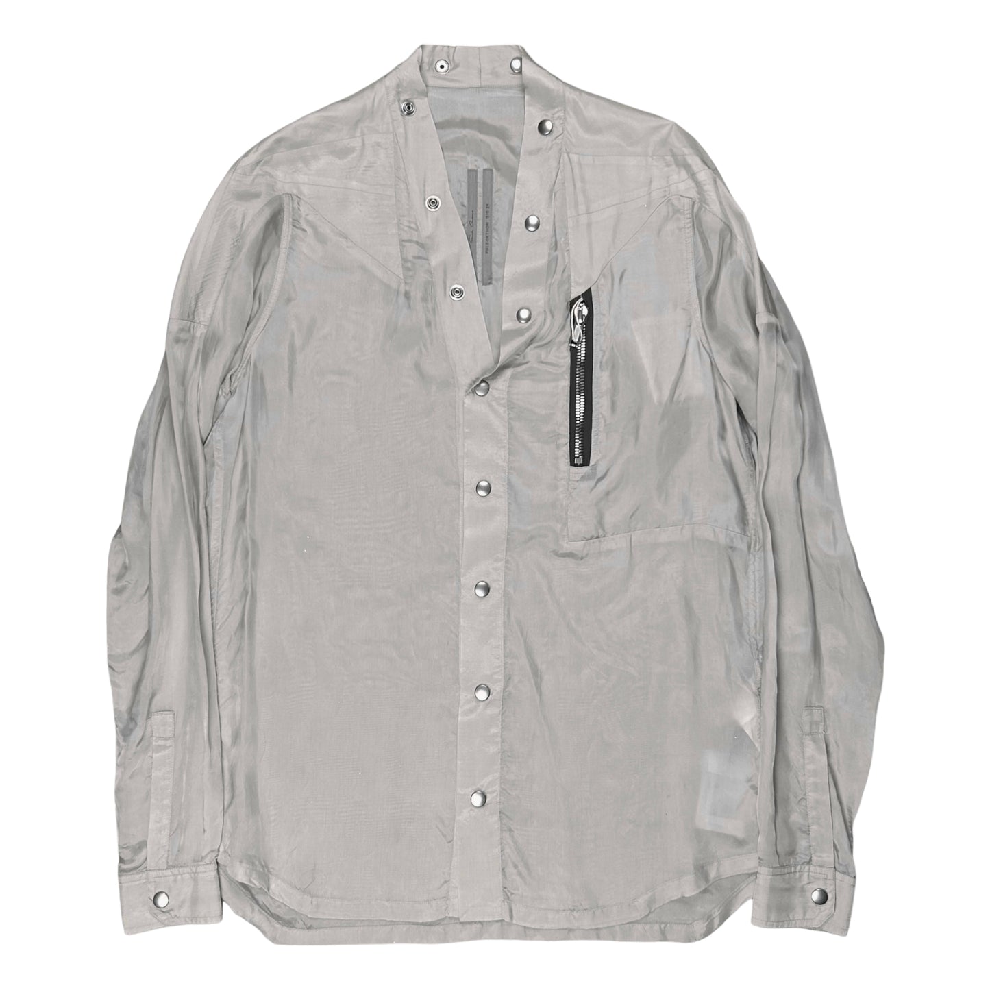 Rick Owens Cupro Larry Shirt Oyster - SS21