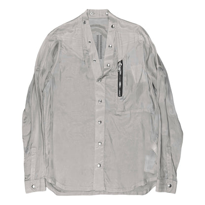 Rick Owens Cupro Larry Shirt Oyster - SS21