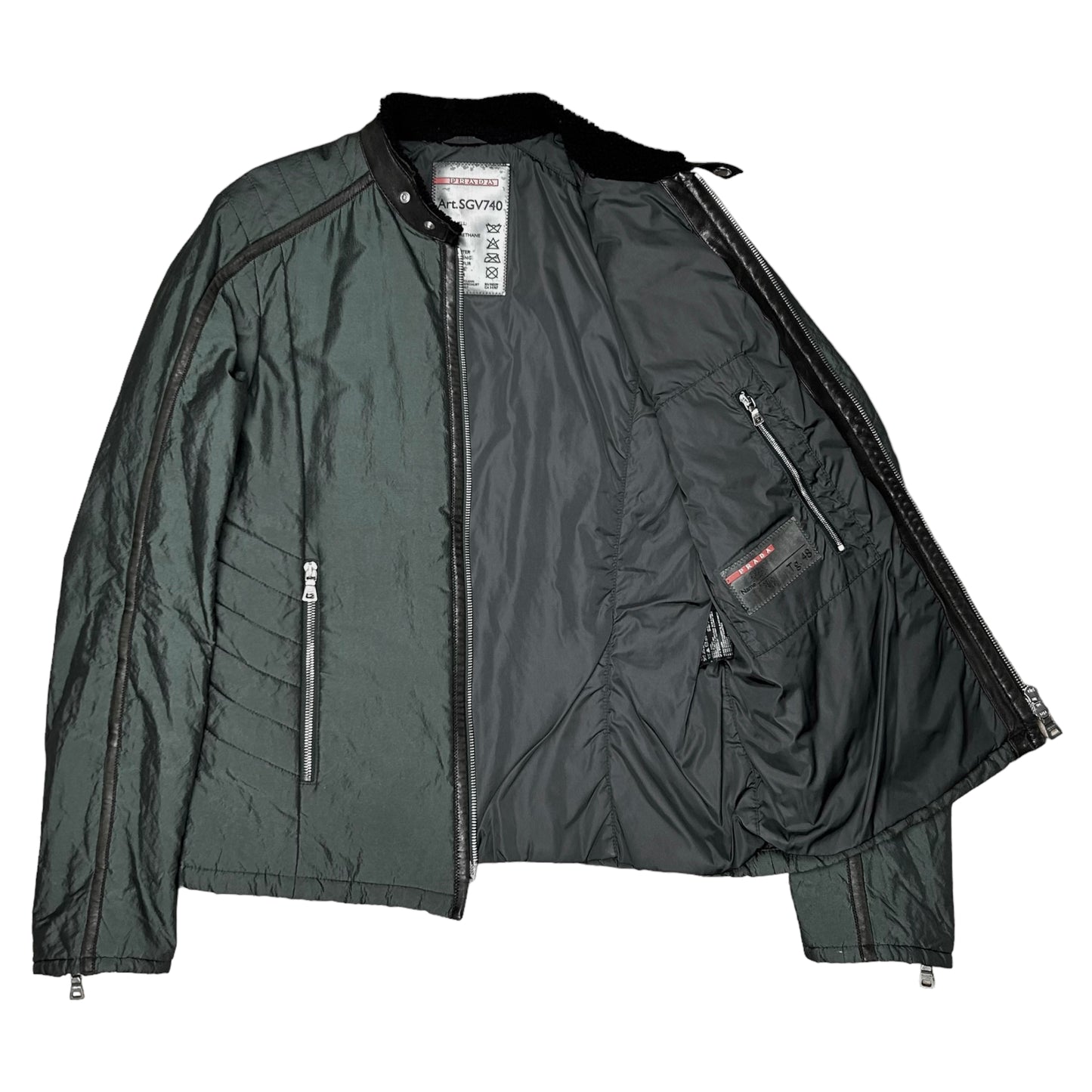 Prada Zip Bomber Piping Jacket