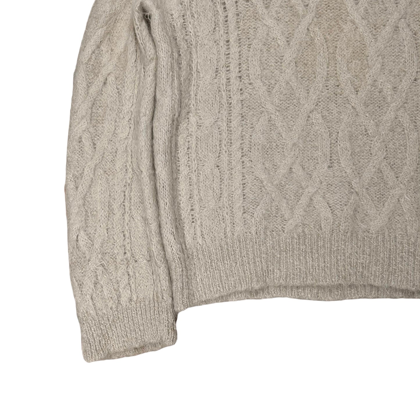 Dries Van Noten Cropped Alpaca Blend Cable Knit Sweater - AW17