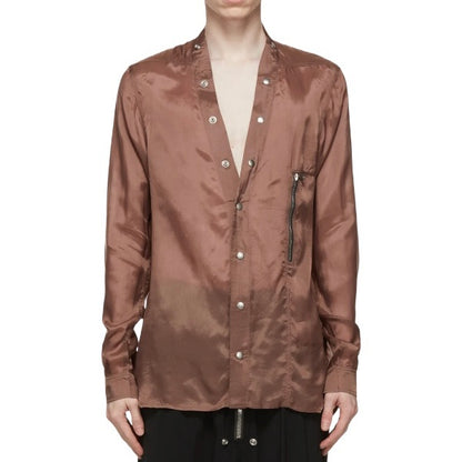 Rick Owens Cupro Larry Shirt Throat - SS21