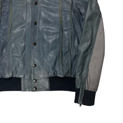 Maison Martin Margiela Pleated Leather Bomber Jacket - SS14