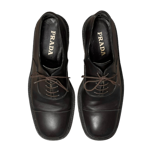 Prada Square Toe Derbies