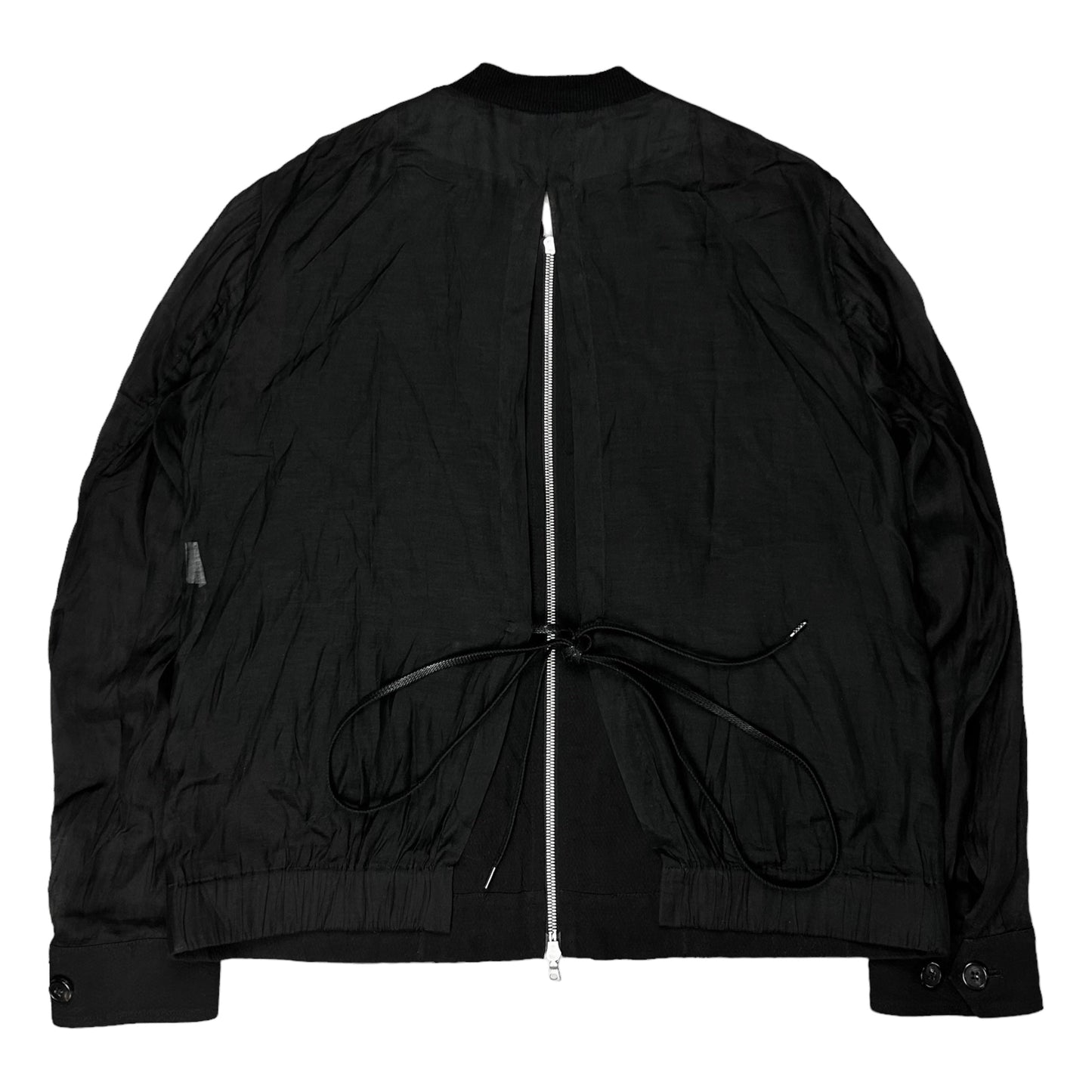 Dries Van Noten Hybrid Sheer Laced Bomber Jacket