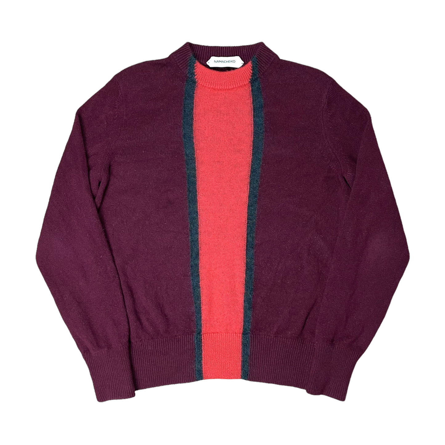 Namacheko Color Block Stripe Mohair Sweater Red - AW18 – Vertical Rags