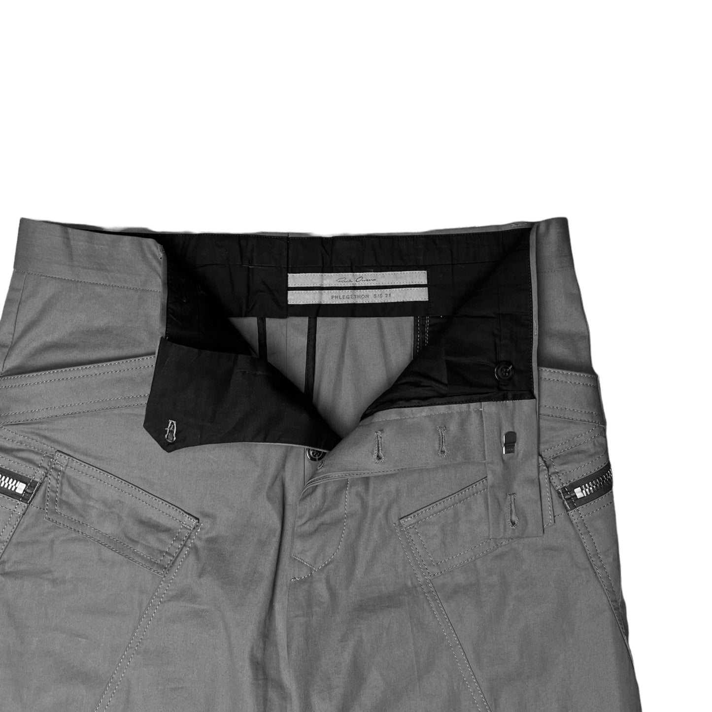 Rick Owens Flat Cargo Zip Pants - SS21