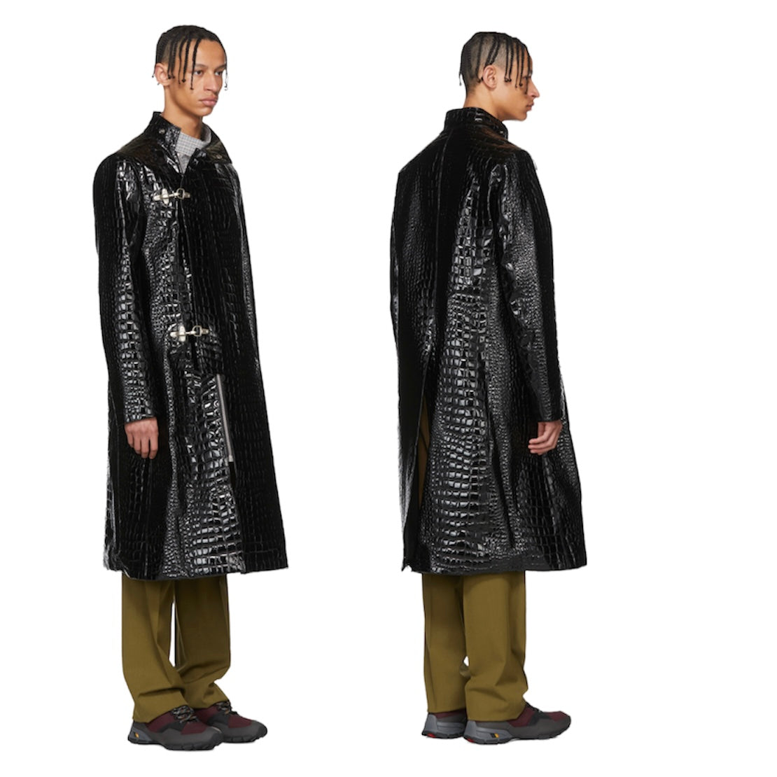 Raf Simons Fireman Buckle Leather Coat - SS18