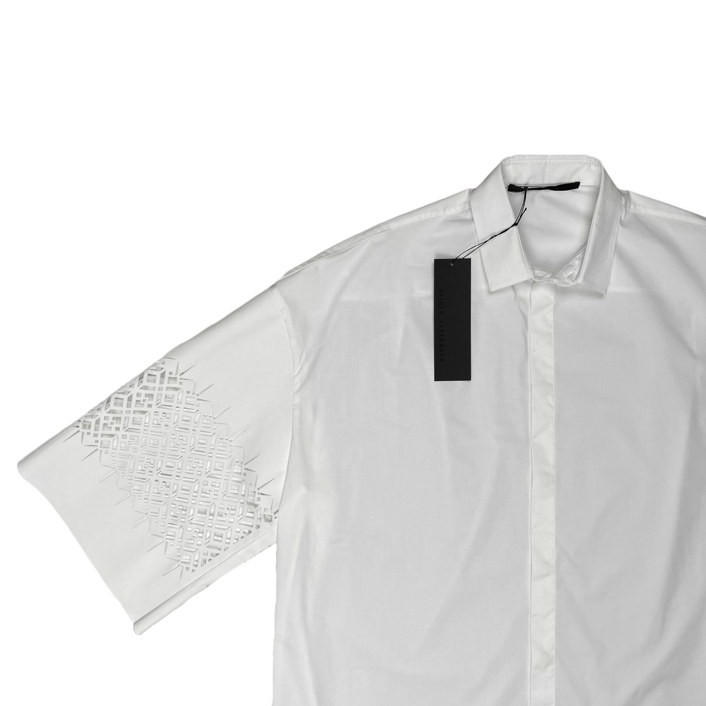 Haider Ackermann Oversized Laser Cut Short Sleeve Shirt - SS19