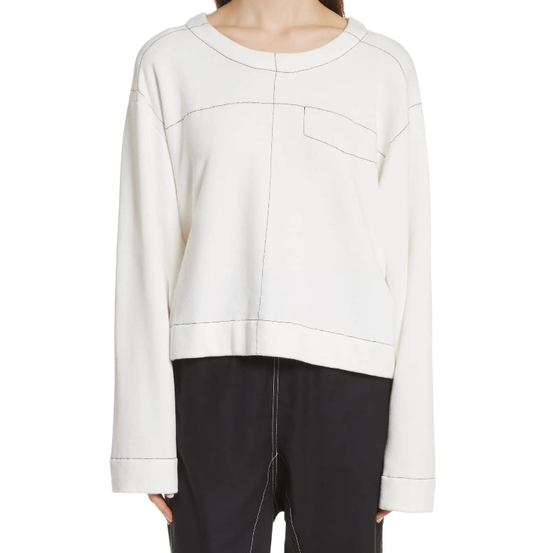 Maison Margiela MM6 Cropped Exposed Stitch Sweater - SS18