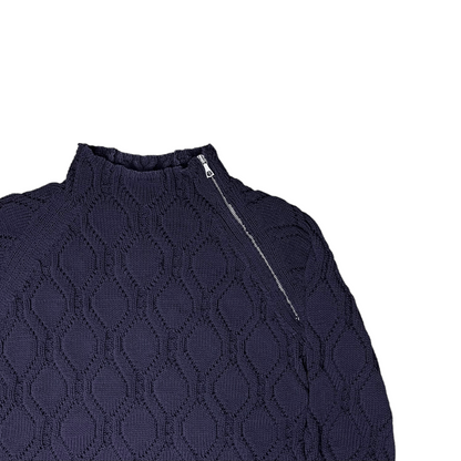 Dries Van Noten Asymmetric Zip Knit Sweater