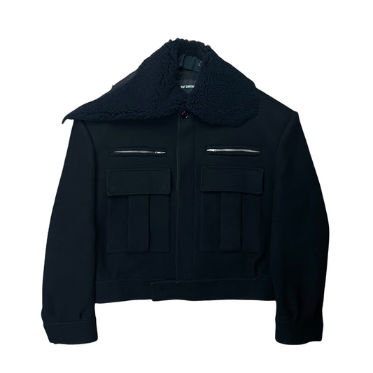 Raf Simons Cropped Military Wool Jacket - AW19
