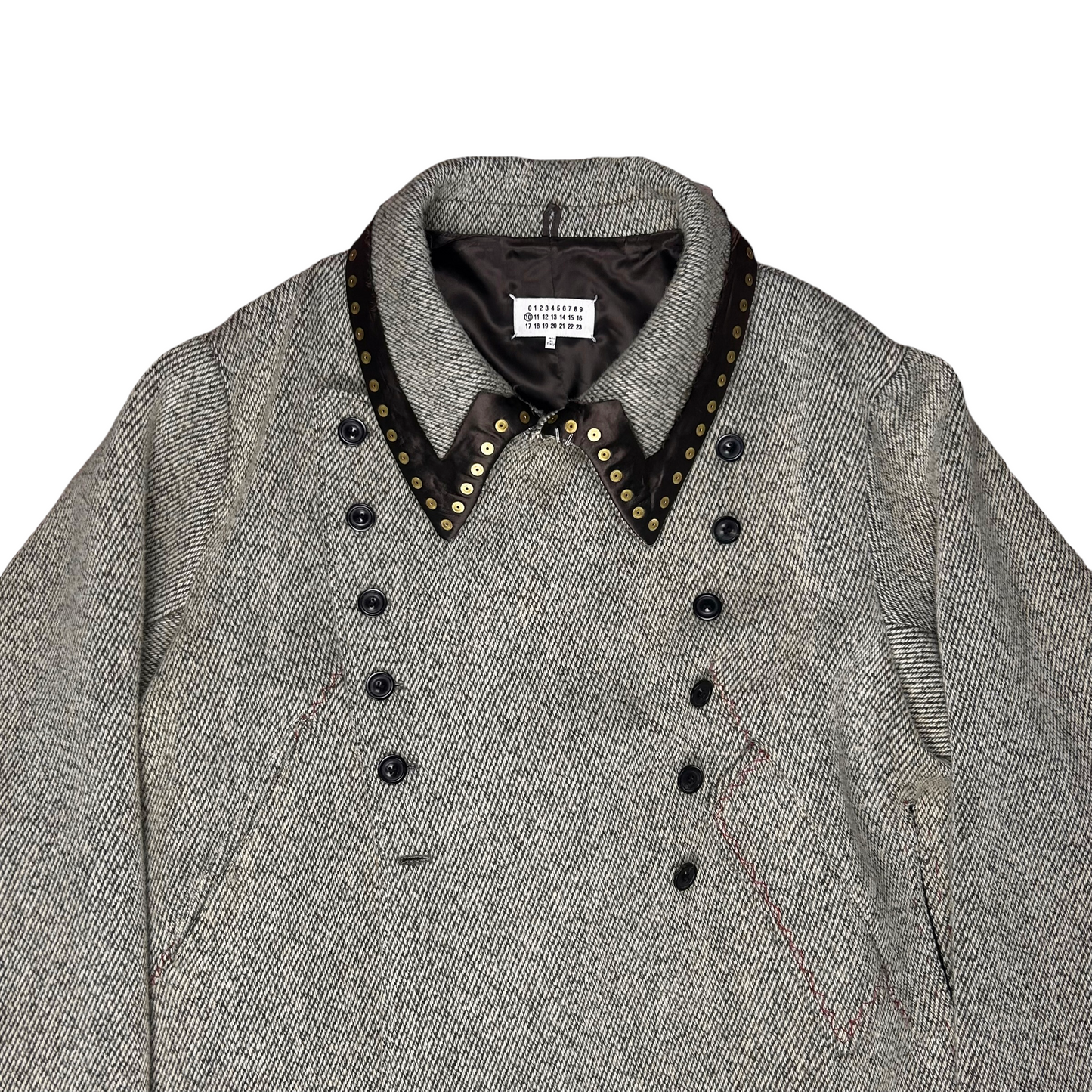 Maison Margiela Studded Double Breasted Wool Coat - AW20