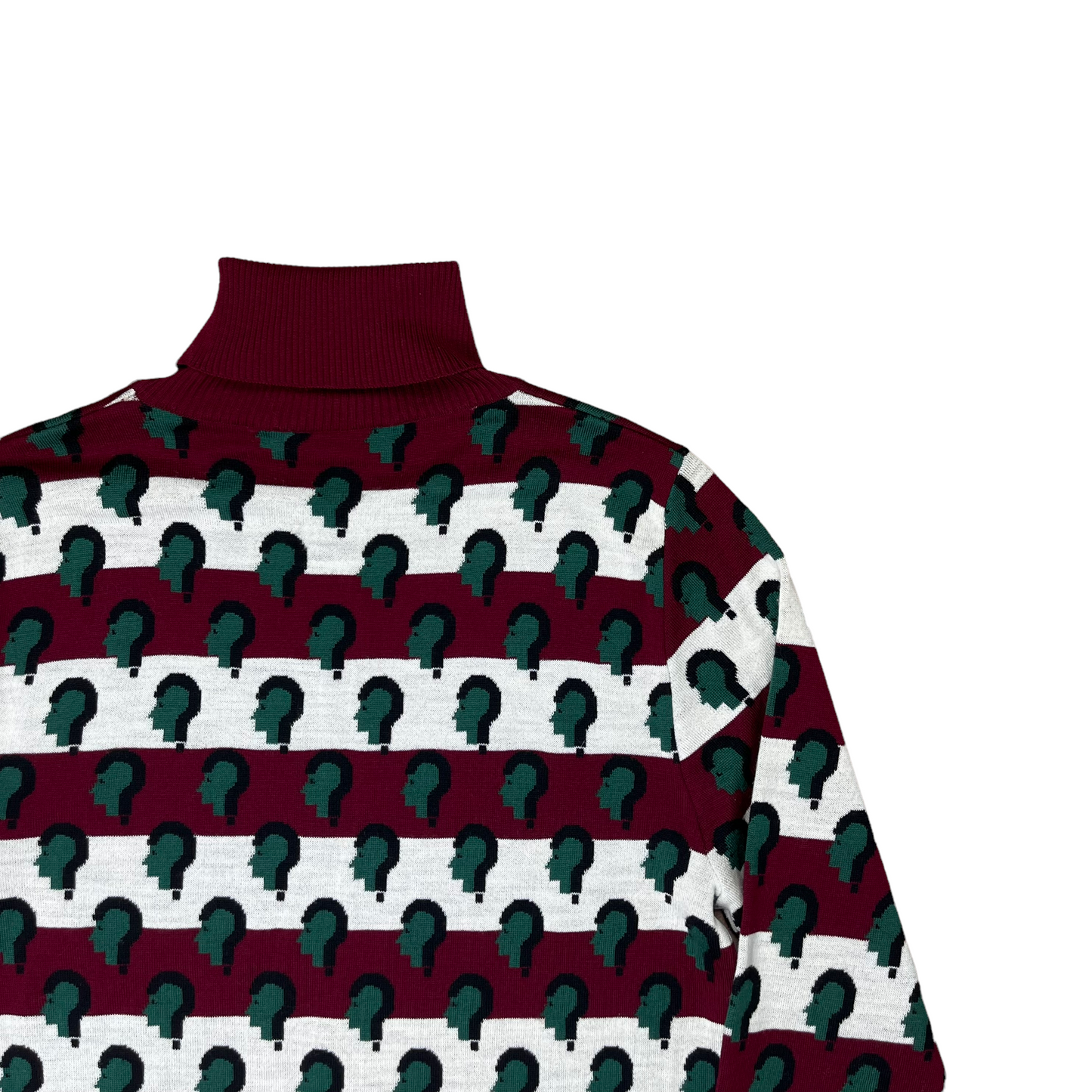 Raf Simons Jacquard Head Turtleneck Sweater - AW13