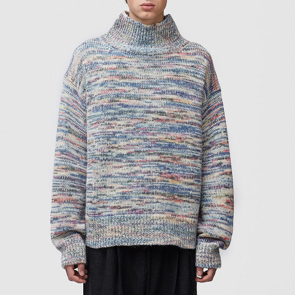 Dries Van Noten Marled Knit Mock Sweater - AW19