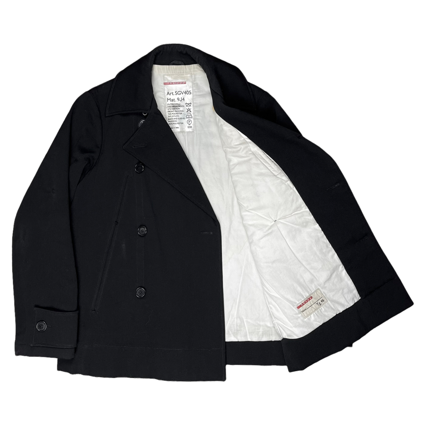 Prada F/W 2016 sailor top with detachable hood and collar — JAMES