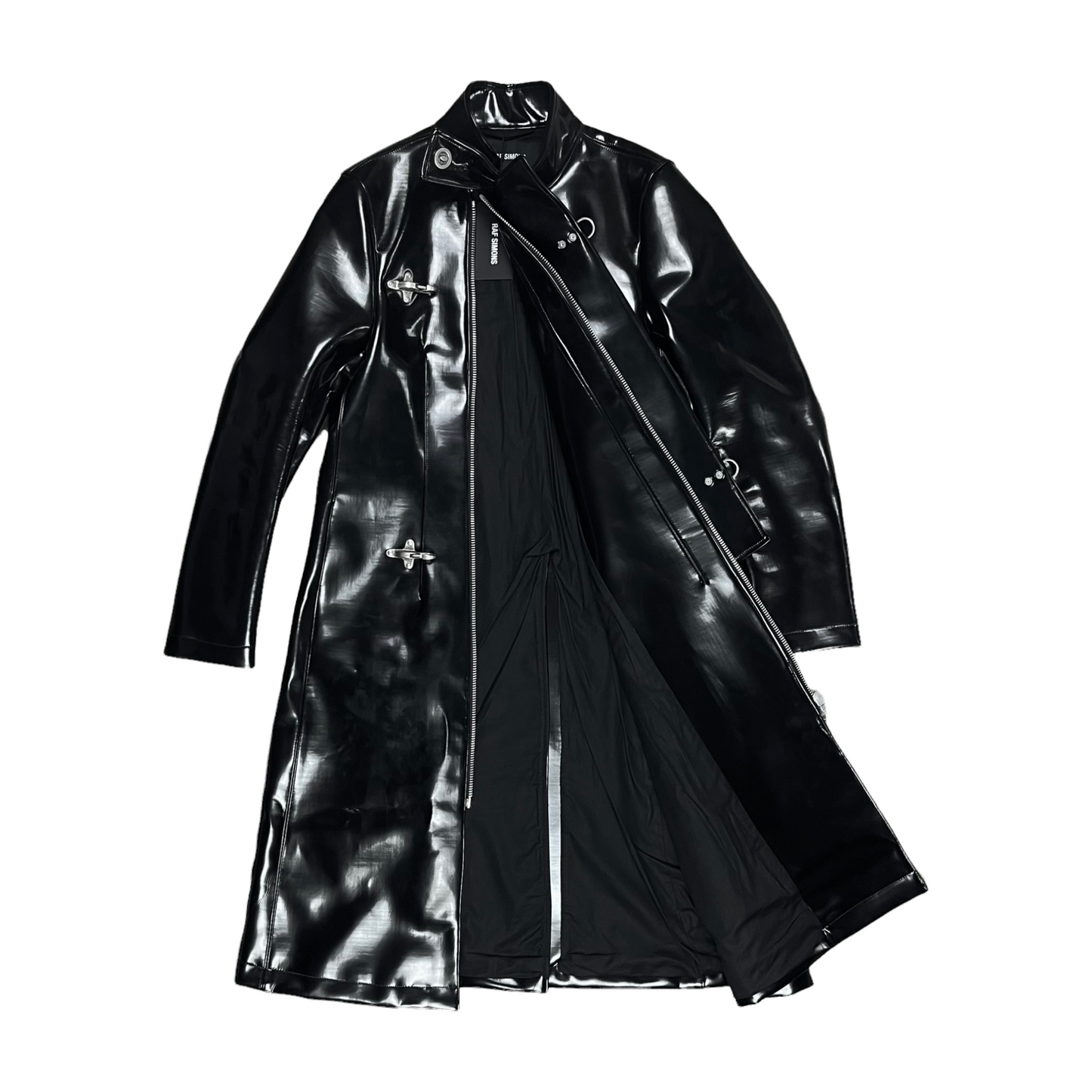 Raf Simons Fireman Buckle Leather Coat - SS18