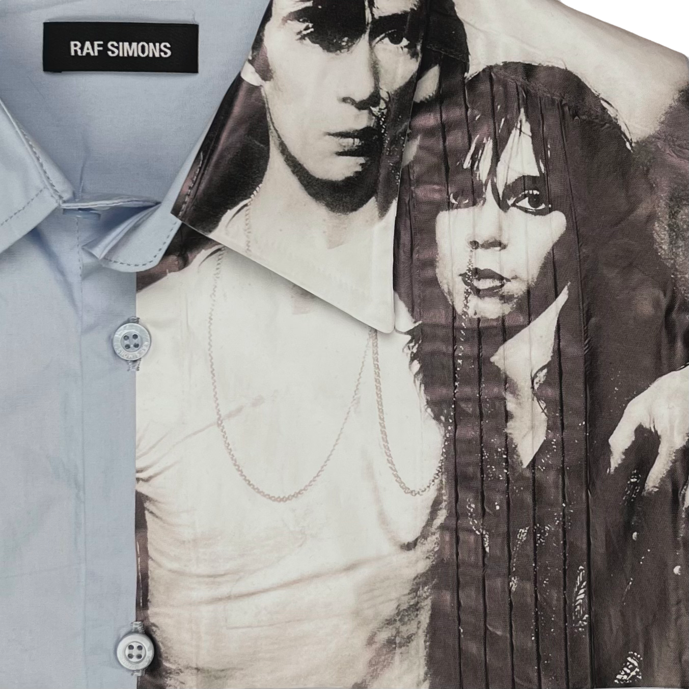 Raf Simons Pleated Photo Print Shirt - SS19