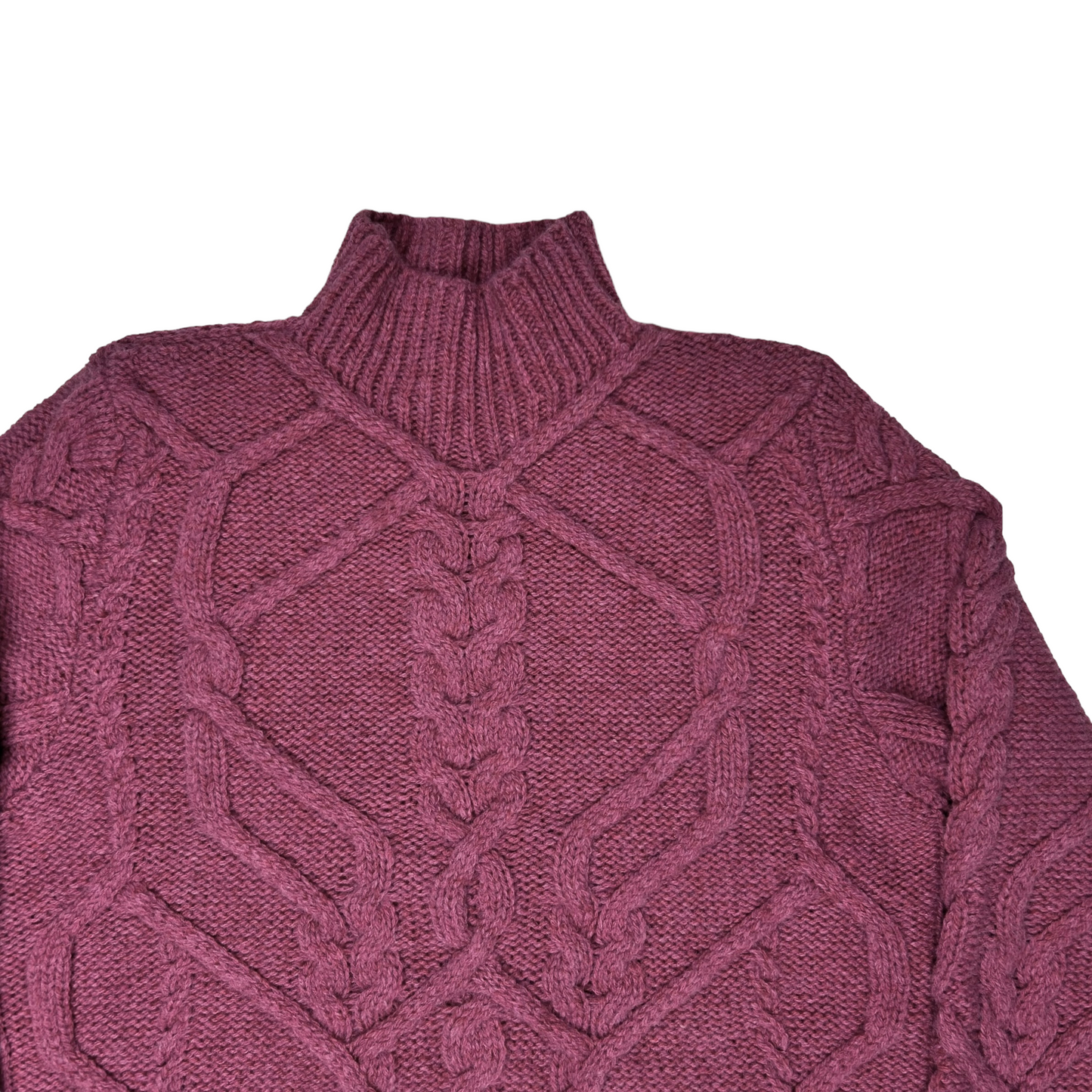 Dries Van Noten Cable Knit Mock Neck Sweater - AW21