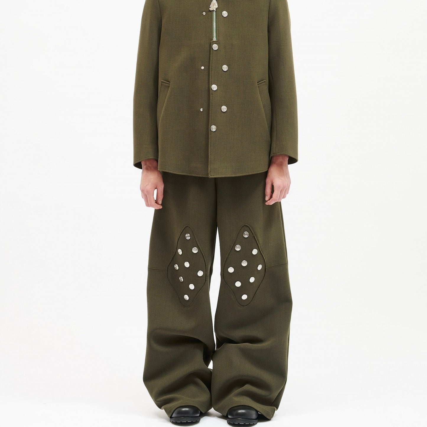 Namacheko Wide Azor Trousers Moss Green - AW22