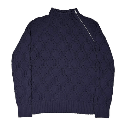 Dries Van Noten Asymmetric Zip Knit Sweater